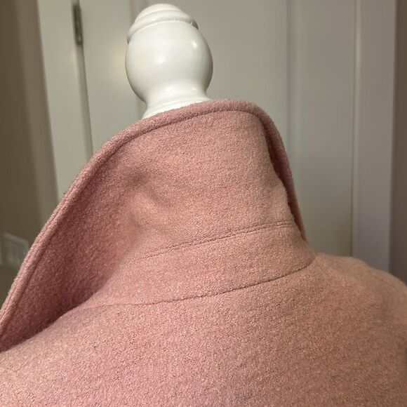 EDGY HALOGEN MOTO JACKET BOILED WOOL BLEND LINED POCKETS CLASSIC OVERSIZE FIT XS - Picture 7 of 17